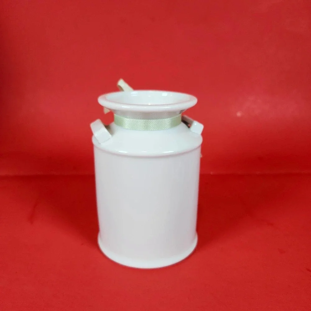 Precious Moments October Milk Can Jar Enesco Ceramic 1988‎ Fall Harvest Decor